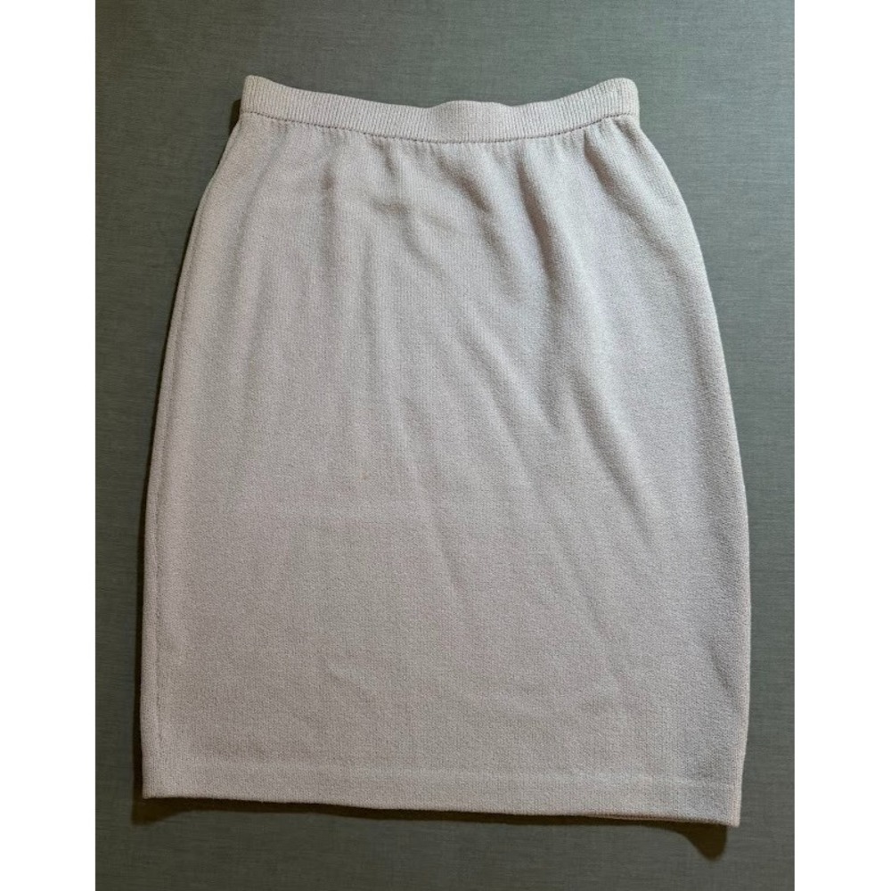 ST. John By Marie Gray Knitted Skirt Womens 2 Pink Pencil Rear Pullover 26x23.